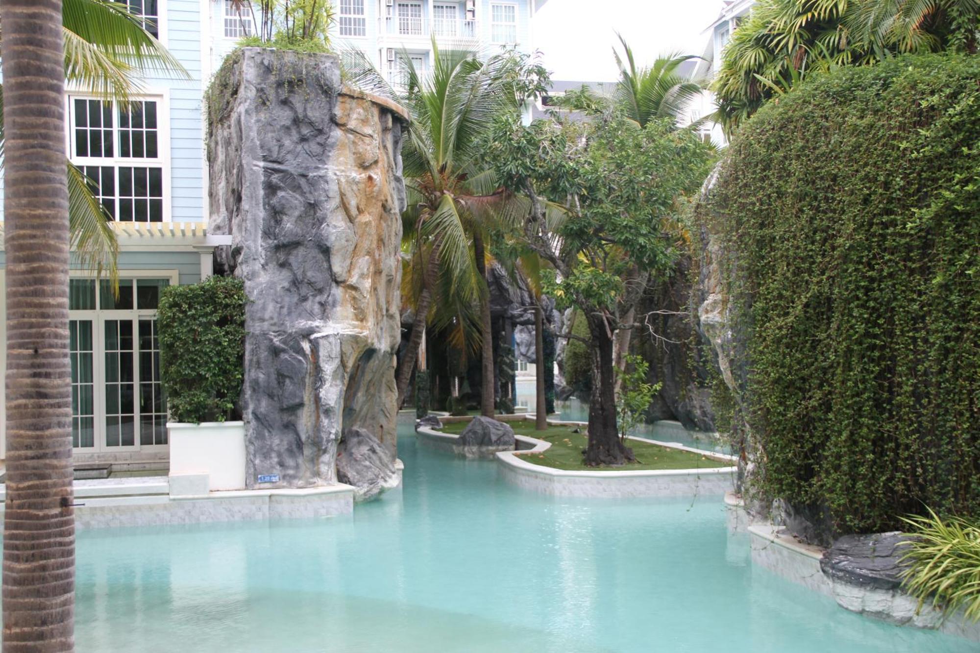 Grand Florida芭提雅带免费游泳池温泉和健身房和办公区水上花园公寓e208 Praia de Jomtien Exterior foto