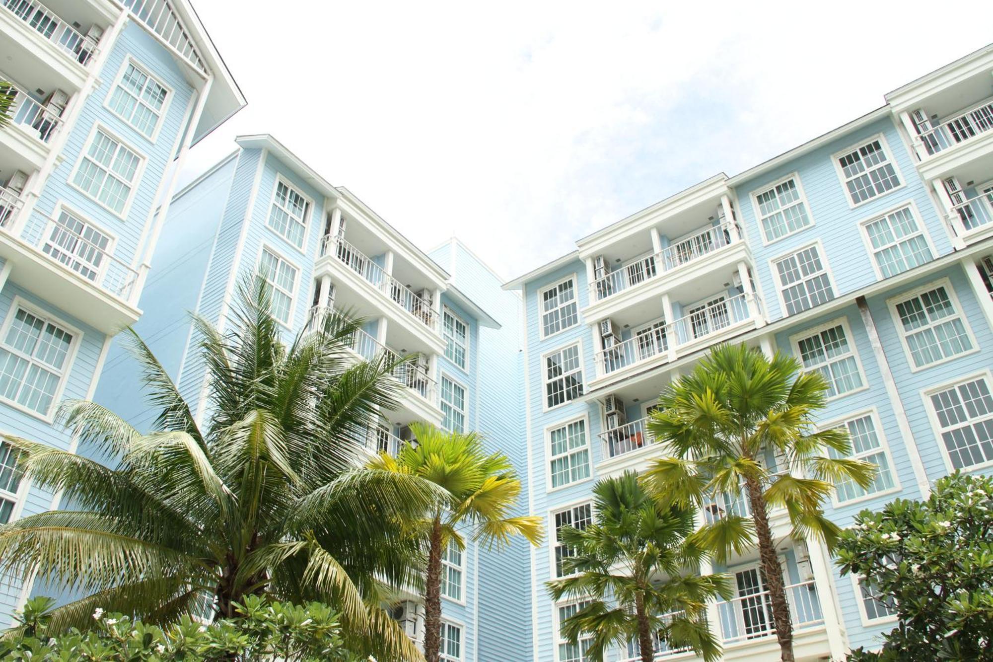 Grand Florida芭提雅带免费游泳池温泉和健身房和办公区水上花园公寓e208 Praia de Jomtien Exterior foto